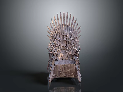Iron Throne Made Of Swords With Ancient Metal Structure And Majestic Design 3d model