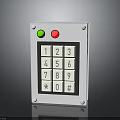 Hardware Tool Control Panel With Numeric Keypad Red Green Buttons And White Casing 3d model