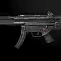 Modern Black Tactical Weapon Featuring Magazine Grip And Sight Attachment 3d model