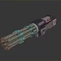 Modern Multi Barrel Tactical Weapon With Metallic Sleek Design And Advanced Firearm Features