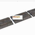 Sturdy Metal Rail Tracks With Durable Design For Road Infrastructure 3d model