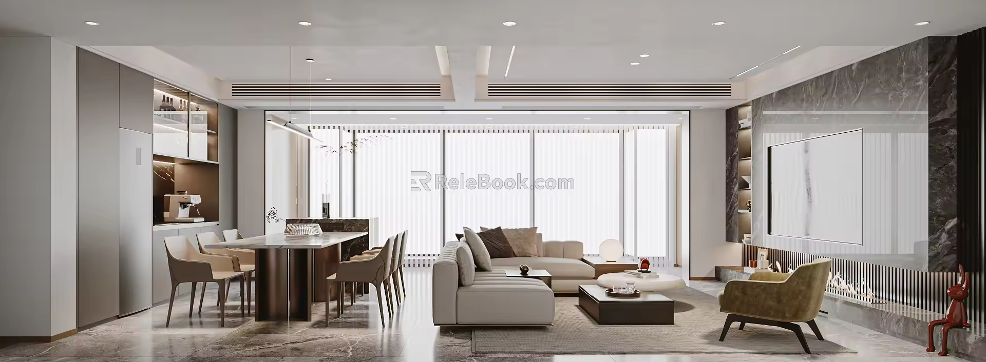 Modern Guest Restaurant 3d model