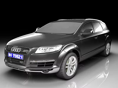 Black Audi SUV Exterior Design With Sleek Appearance And Shiny Finish 3d model