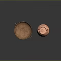 Copper Household Items With Handles Including Pan And Pot For Daily Use