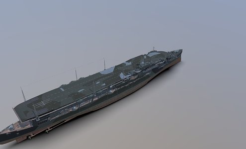 modern warship aircraft carrier 3d model