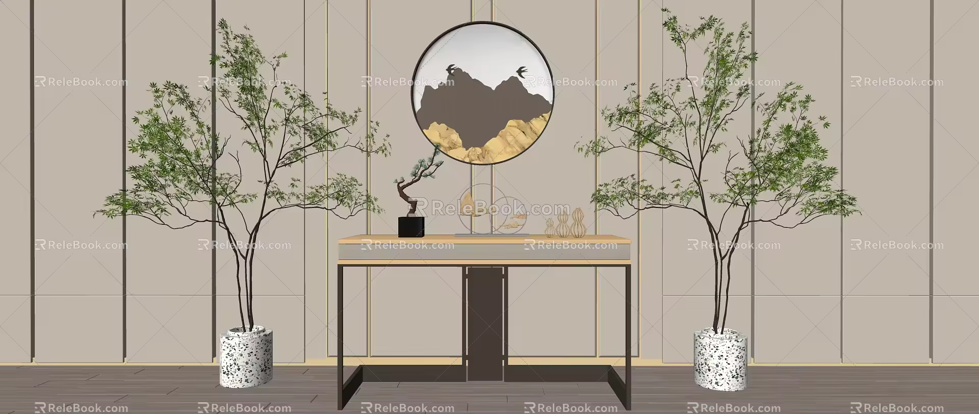 New Chinese-style Duan Jing Tai Entrance 3d model