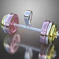 Stunning Dumbbell Shaped Jewelry Pendant With Pink Gold Silver Accents And Sparkling Diamond Details