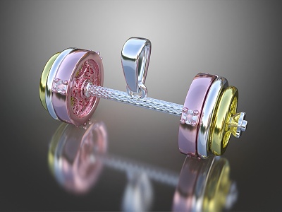 Modern pendant dumbbell pendant 3d model