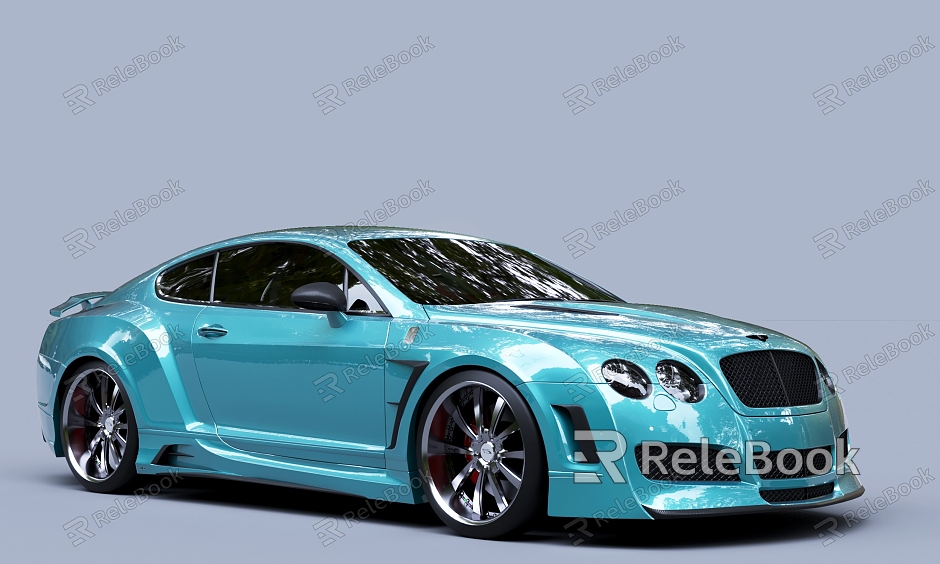 Blue Car sports car Bentley model