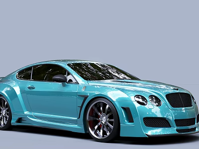 Luxury Blue Bentley Sports Car With Sleek Exterior Design And Shiny Alloy Wheels 3d model