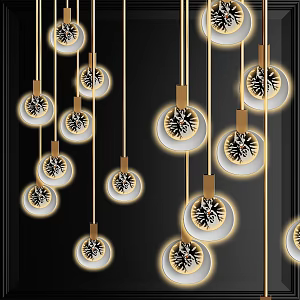 New Chinese Chandelier 3d model