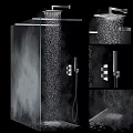 Modern Rainfall Shower Head System With Handheld Sprayer And High Pressure Water Flow 3d model
