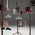Creative Clothes Hangers With Animal Head Shapes And Colorful Outfits