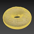 Industrial Hardware Tools Circular Metal Component With Patterned Grooved Surface