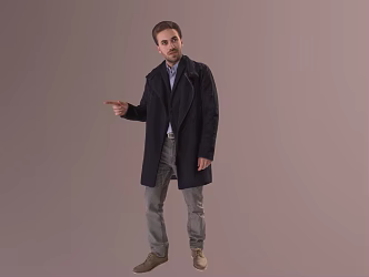 Business Men Standing Men Handsome Men 3d model