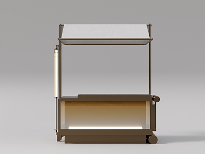 Cart Sales Cart Bread Display Cart Display Cabinet 3d model