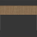 Modern Wooden Table with Metal Legs Simple Design for Home Office Use