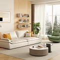 Modern Sofa Coffee Table Combination Home Sofa Coffee Table Combination 3d model