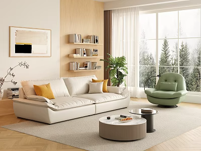 Modern Sofa Coffee Table Combination Home Sofa Coffee Table Combination 3d model