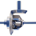 Industrial Equipment with Interlocking Gears and Metal Shaft Precision Mechanical Components
