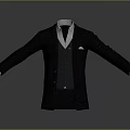 Classic Men's Formal Suit Jacket With White Shirt Waistcoat And Pocket Square