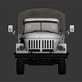 UN Marked Functional Truck With Canvas Cover 3d model