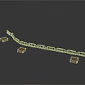 Architectural Great Wall Model With Winding Structure And Stone Watchtowers