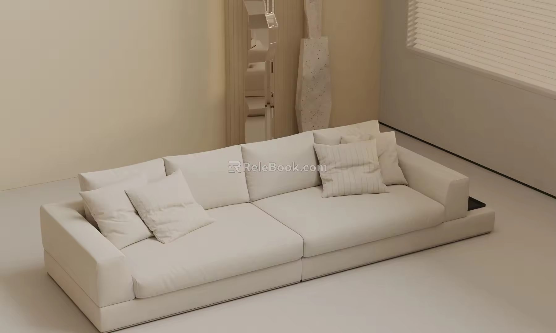 Three-seat sofa 3d model