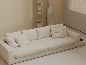 Three-seat sofa 3d model