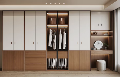 Middle style wardrobe 3d model