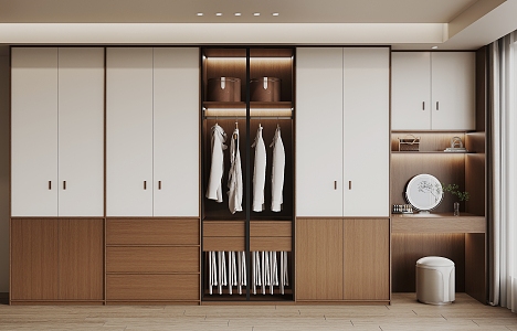 Middle style wardrobe 3d model