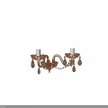 Elegant Crystal Chandelier With Candle Shaped Bulbs Gold Accents And Crystal Pendants