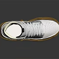 Stylish High Top Sneakers White Upper And Orange Sole With Classic Laces And Modern Design