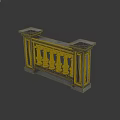 Durable Roadside Stone Balustrade Structure With Decorative Pillars And Safety Design