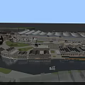 Ancient Architecture Complex With Riverfront Traditional Buildings And Scenic Green Spaces