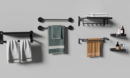 Toilet towel rack 3d model