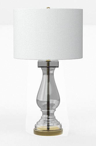 glass table lamp 3d model