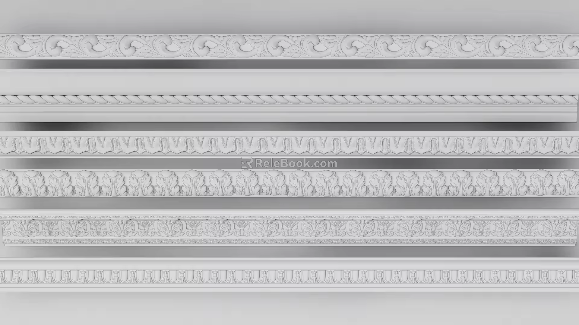 European-style plaster line 3d model