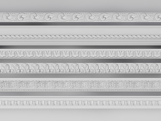 European-style plaster line 3d model