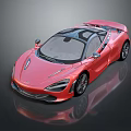 Red Sports Car With Modern Sleek Body Black Roof And Sporty Wheels