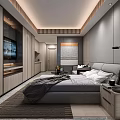 Modern Hotel Guest Room Interior With Sofa Bed Coffee Table TV And Large Window