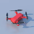 Red Electric Toy Drone With Four Propellers For Kids Fun Play