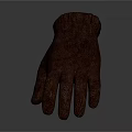 Brown Textured Leather Glove 3D Rendering With Realistic Surface Details And Design