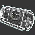 Sony Portable Entertainment Gaming Console With Blue Design Screen And Control Buttons