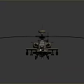 Detailed Military Attack Helicopter With Rotors Weapon Systems And Cockpit Design