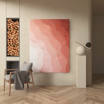 modern abstract painting abstract decorative painting 3d model