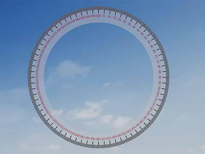 High Quality Circular Hardware Measuring Tool With Clear Scales And Numbers 3d model