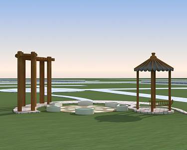 Landscape pavilion 3d model