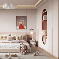 Cozy Modern Kids Bedroom Design With Plush Toys And Decor
