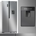 Stainless Steel Refrigerator And Black Microwave Oven As Daily Appliances